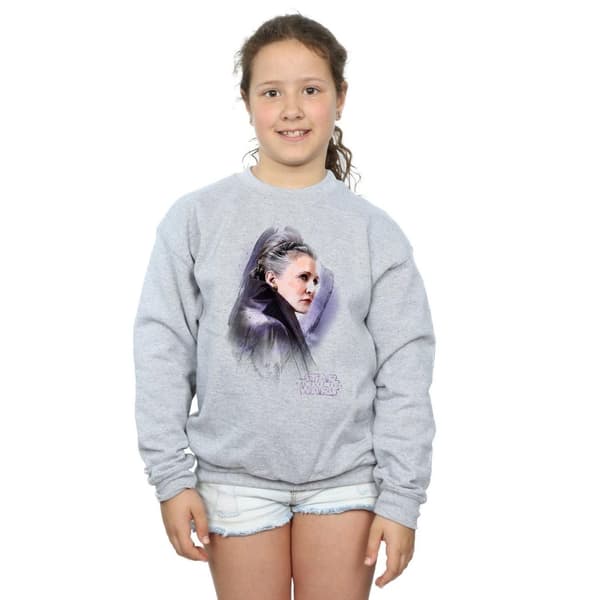 Star Wars Sweatshirt med borstad Leia från Sista Jedi för flickor