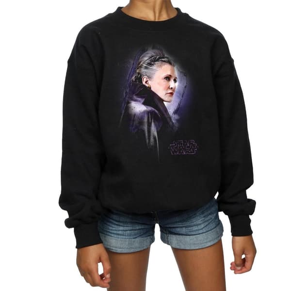 Star Wars Sweatshirt med borstad Leia från Sista Jedi för flickor