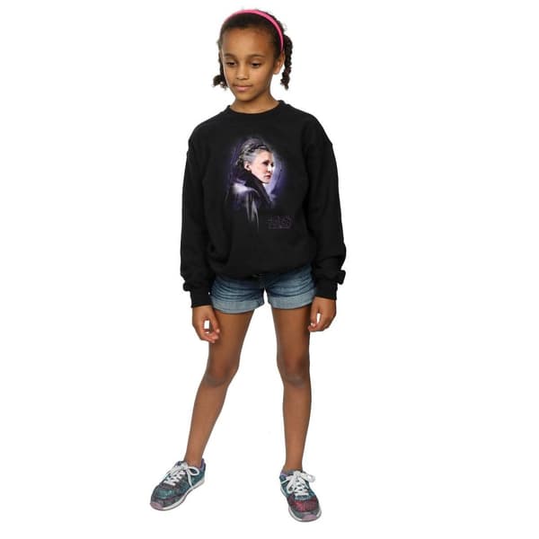 Star Wars Sweatshirt med borstad Leia från Sista Jedi för flickor