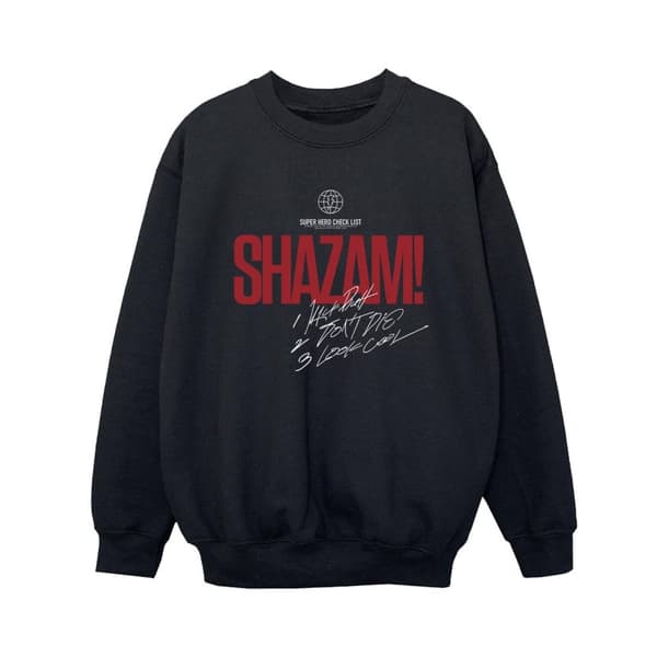DC Comics Pojkar Shazam Fury Of The Gods Super Hero Checklist Sweatshirt
