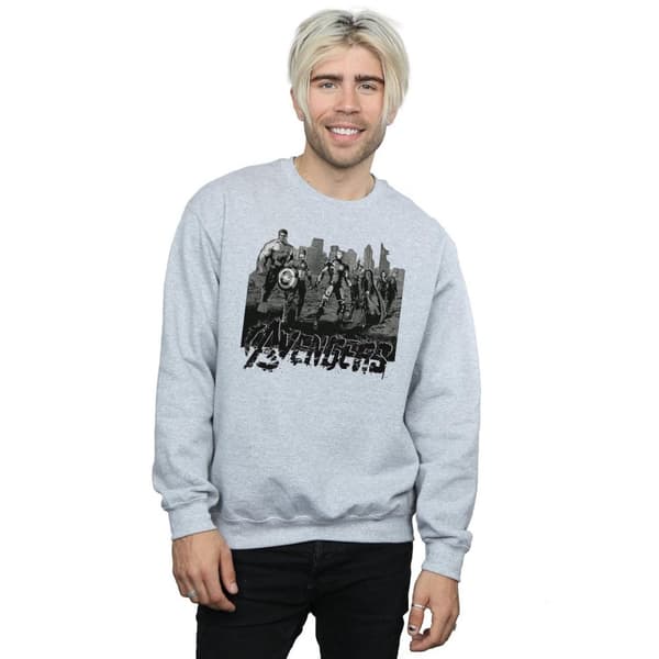 Marvel Mens Avengers Mono Team Art Sweatshirt
