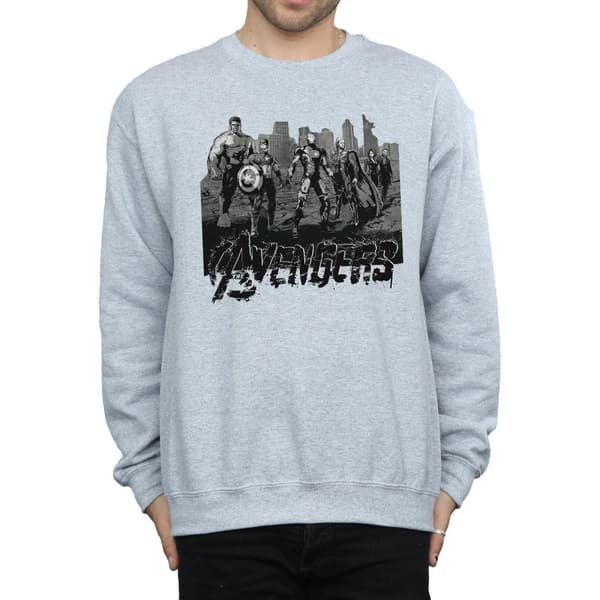 Marvel Mens Avengers Mono Team Art Sweatshirt