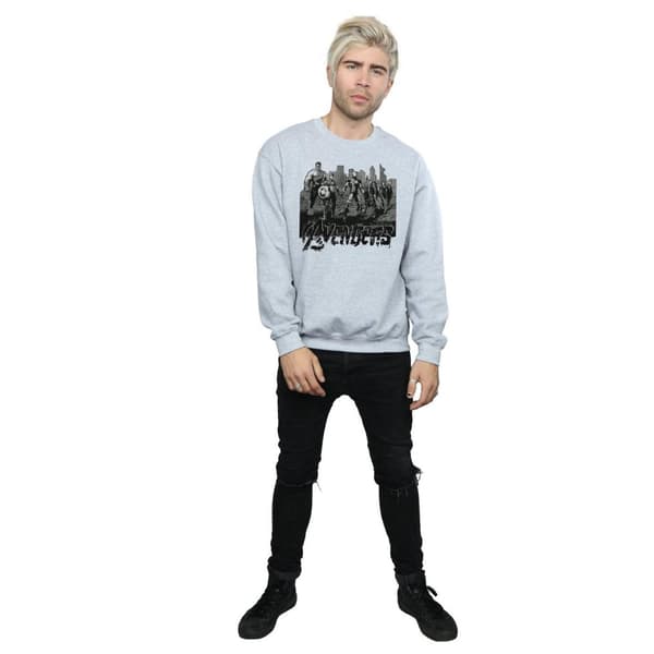 Marvel Mens Avengers Mono Team Art Sweatshirt