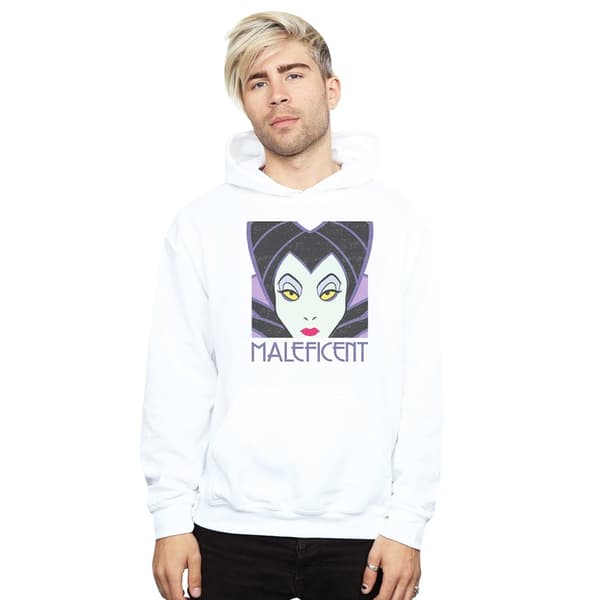 Disney Mens Maleficent Cropped Head Hoodie