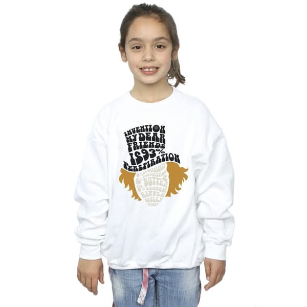 Willy Wonka & The Chocolate Factory Sweatshirt med typiskt Willy Wonka-huvud för flickor