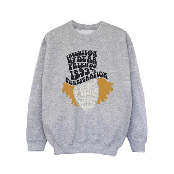 Willy Wonka & The Chocolate Factory Sweatshirt med typiskt Willy Wonka-huvud för flickor