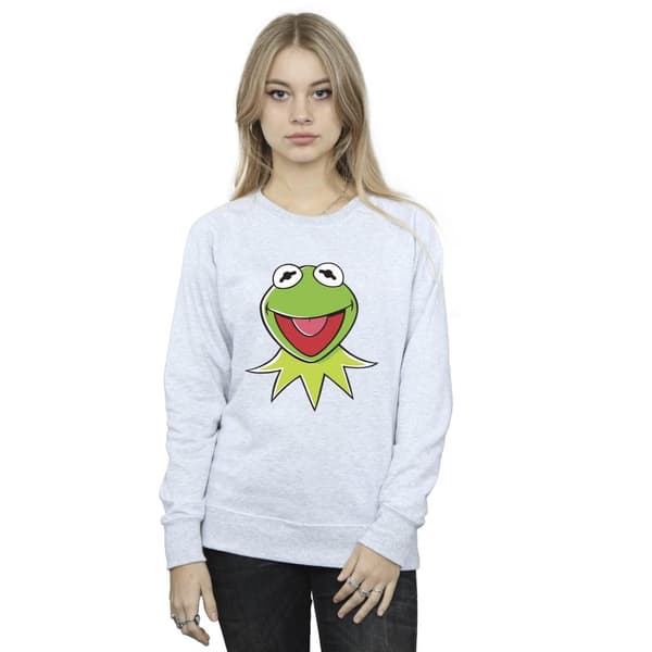 Disney Dam/Tjej Mupparna Kermit Huvud Sweatshirt