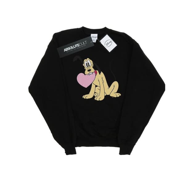 Disney Mens Pluto Love Heart Sweatshirt