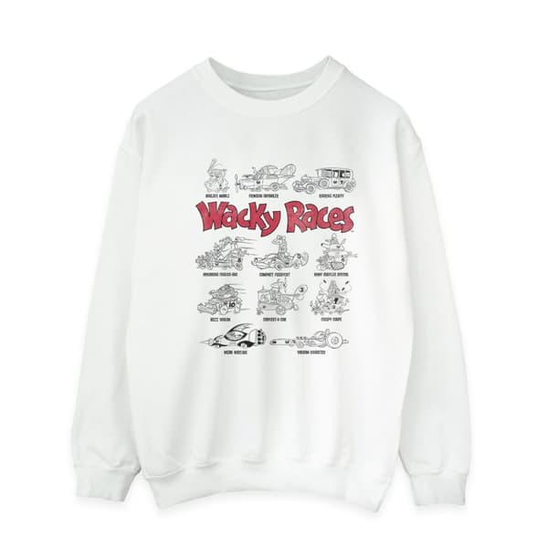 Wacky Races Sweatshirt med biluppställning för herrar