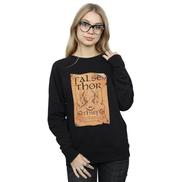 Marvel Womens/Ladies The Mighty Thor False Thor Poster Sweatshirt