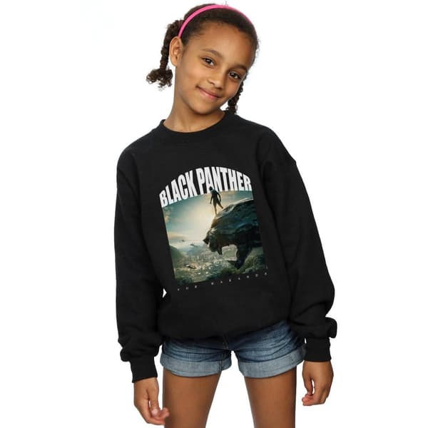 Marvel Girls Black Panther For Wakanda Sweatshirt