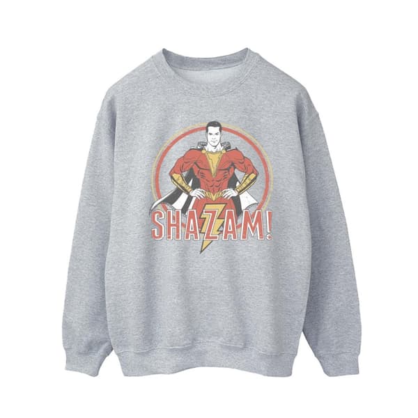 DC Comics Mens Shazam Retro Circle - Sweatshirt med tryck