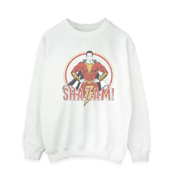 DC Comics Mens Shazam Retro Circle - Sweatshirt med tryck