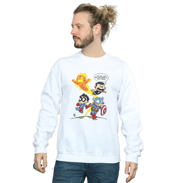 Marvel Comics Mens Avengers Invaders Cartoon Sweatshirt