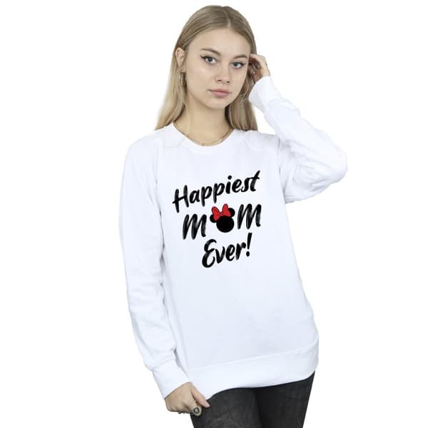 Disney Womens/Ladies Minnie Mouse Happiest Mom Ever Sweatshirt