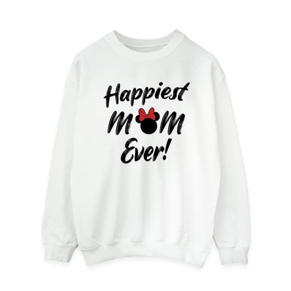 Disney Womens/Ladies Minnie Mouse Happiest Mom Ever Sweatshirt