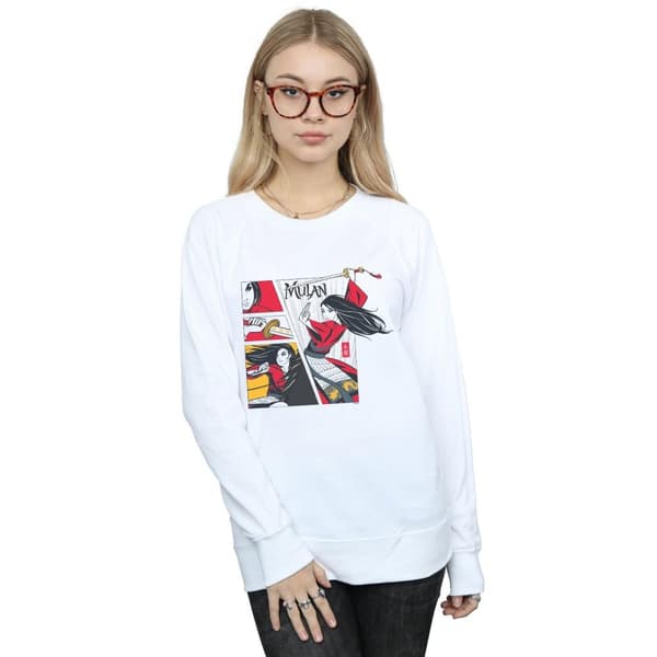 Disney Sweatshirt i serietidningsstil med Mulan-film för damer/damer