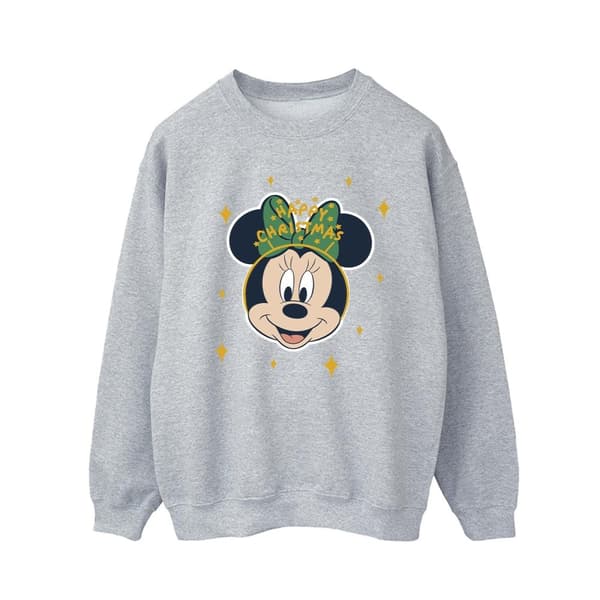 Disney Mens Minnie Mouse Happy Christmas Sweatshirt