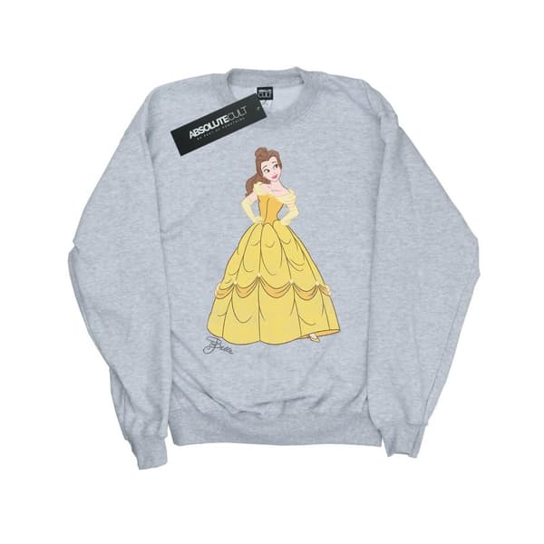 Disney Princess Girls Classic Belle Sweatshirt Sports Grey 9-11 Years