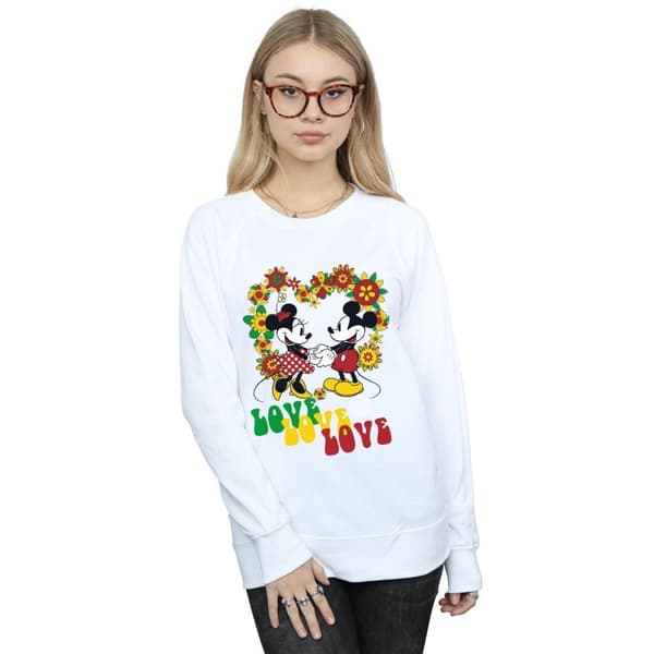 Disney Dam/Tjej Musse och Mimmi Pigg Hippie Love Sweatshirt