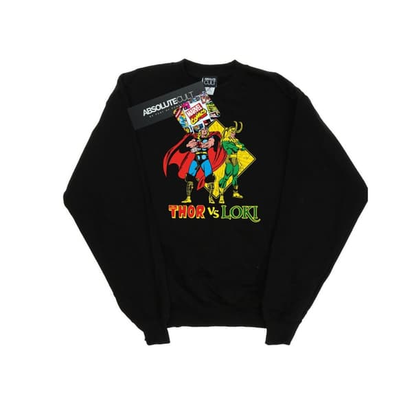 Marvel Girls Thor Vs Loki Sweatshirt Black 3-4 Years