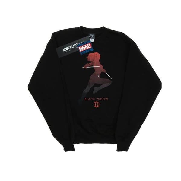Marvel Mens Black Widow Silhouette Sweatshirt