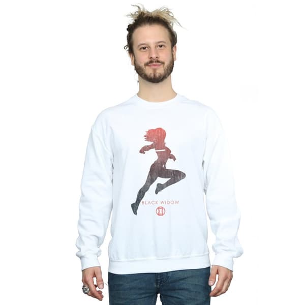 Marvel Mens Black Widow Silhouette Sweatshirt