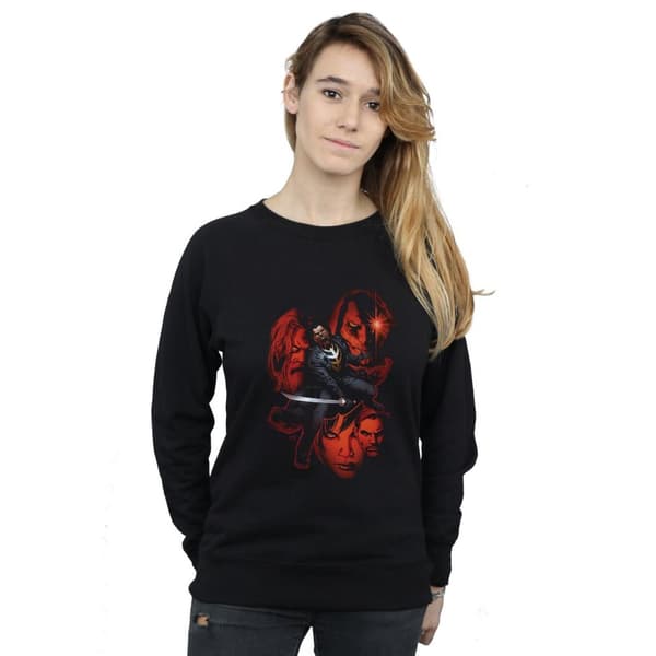 Marvel Womens/Ladies Blade Faces Sweatshirt