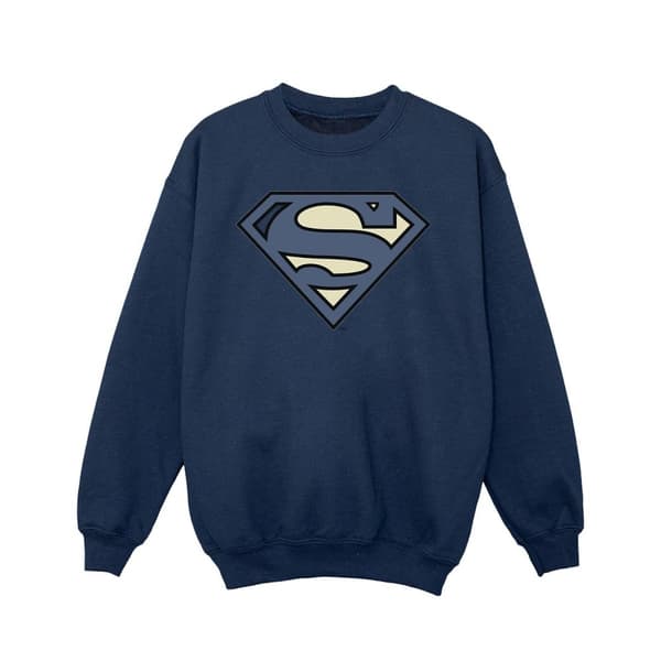 DC Comics Girls Superman Indigo Blue Sweatshirt med logotyp