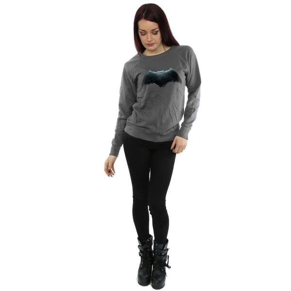 DC Comics Sweatshirt med Batman-emblem för damer/kvinnor - Justice League Movie