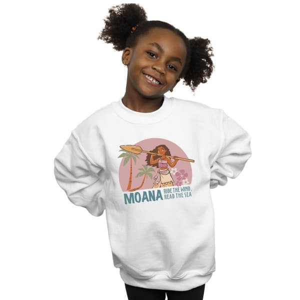 Disney Girls Moana Read The Sea Sweatshirt