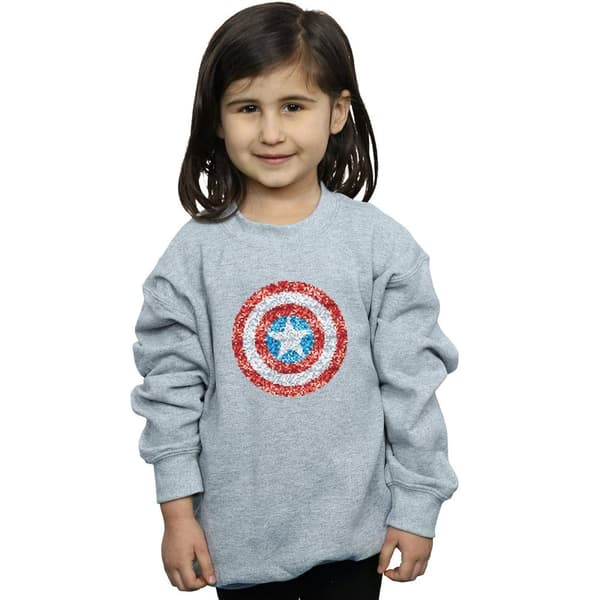 Marvel Captain America-tröja med pixelerad sköld för flickor