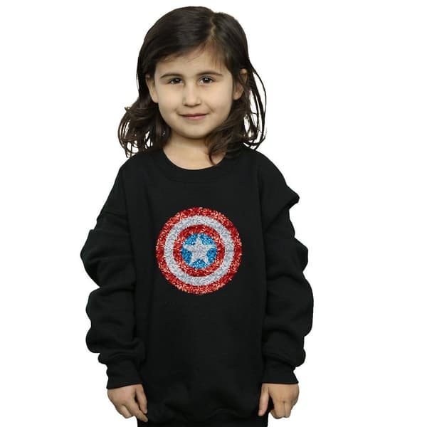Marvel Girls Captain America Pixelated Shield Sweatshirt