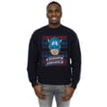 Miniatyrbild 2 av 5: Marvel Mens Captain America Face Fair Isle Sweatshirt