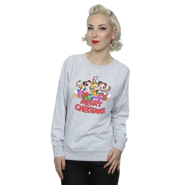 Disney Womens/Ladies Mickey Mouse And Friends Christmas Sweatshirt