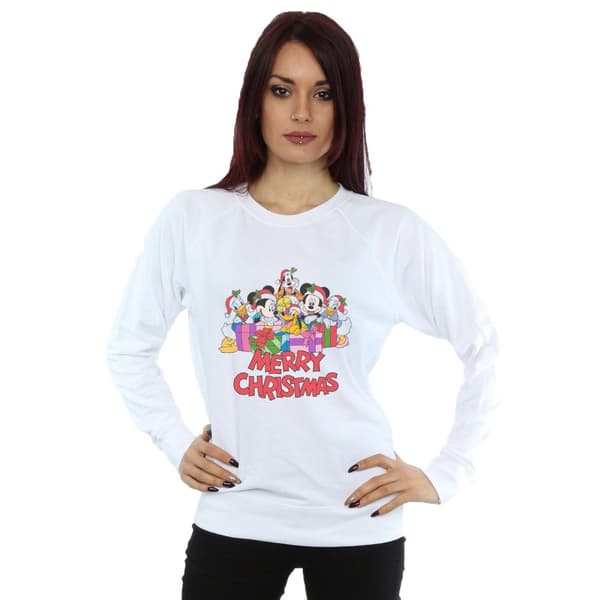 Disney Womens/Ladies Mickey Mouse And Friends Christmas Sweatshirt