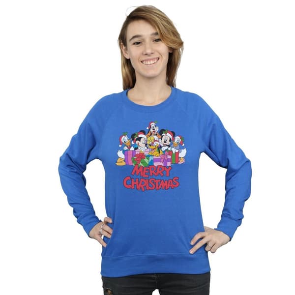 Disney Womens/Ladies Mickey Mouse And Friends Christmas Sweatshirt