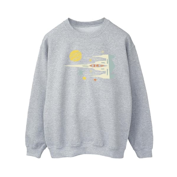 Star Wars Dam/Tjej The Mandalorian Sweatshirt med utskuret skepp