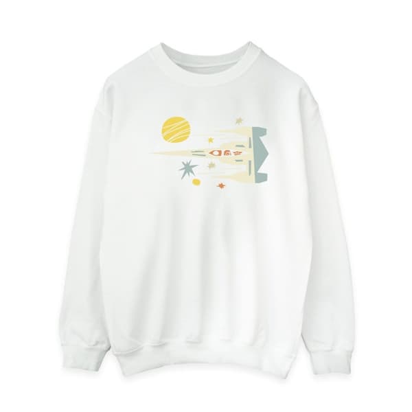 Star Wars Dam/Tjej The Mandalorian Sweatshirt med utskuret skepp