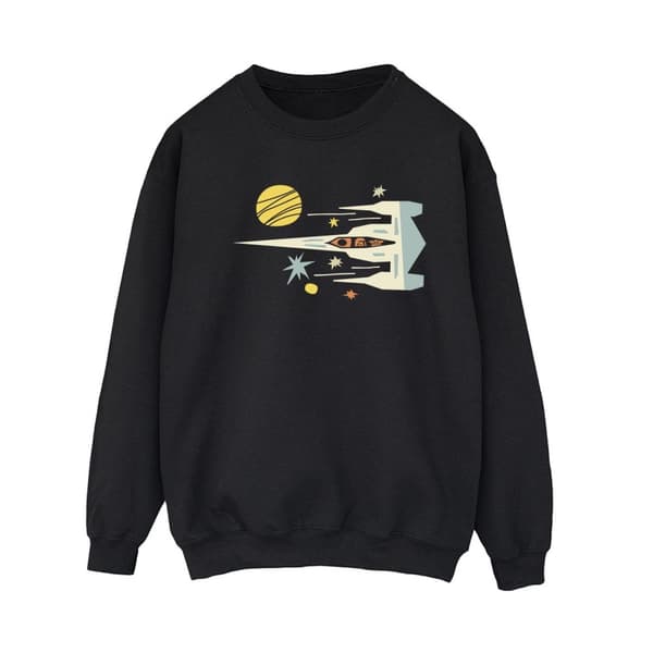 Star Wars Dam/Tjej The Mandalorian Sweatshirt med utskuret skepp