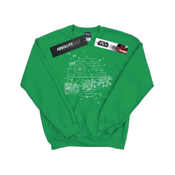 Star Wars Dödsstjärnan Sleigh Sweatshirt - dam/dam Irish Green S