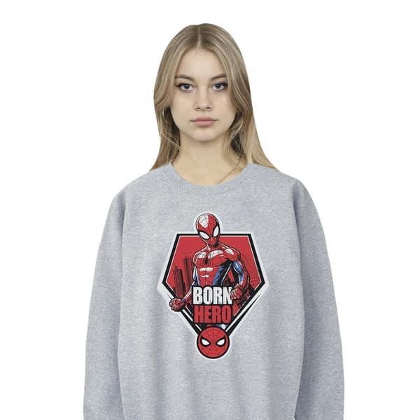 Marvel Womens/Ladies Spider-Man Born Hero Sweatshirt