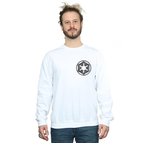 Star Wars Mens The Mandalorian Galactic Empire Insignia Breast Print Sweatshirt