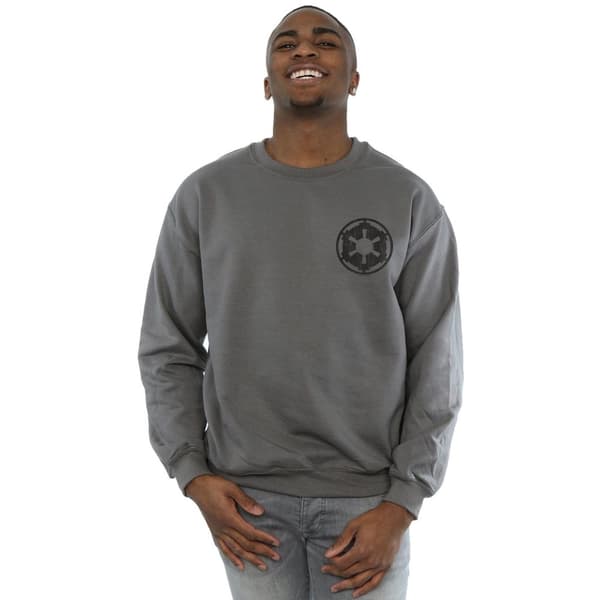 Star Wars Mens The Mandalorian Galactic Empire Insignia Breast Print Sweatshirt