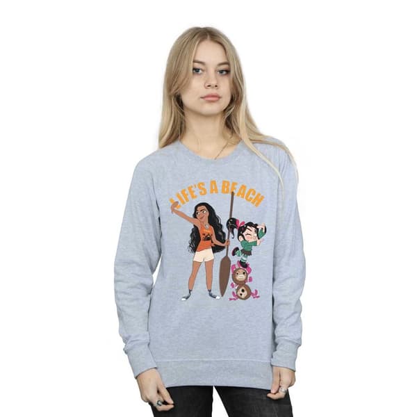 Disney Dam/Tjej Wreck It Ralph Moana And Vanellope Sweatshirt