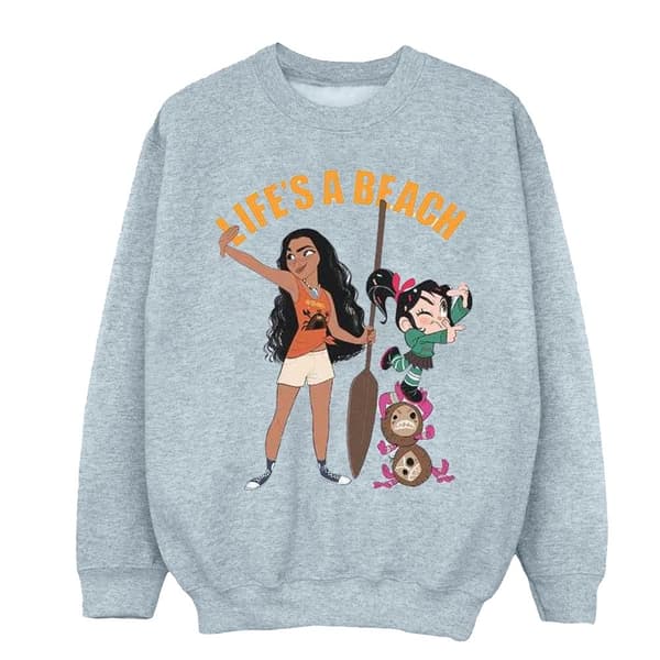 Disney Dam/Tjej Wreck It Ralph Moana And Vanellope Sweatshirt