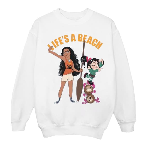 Disney Dam/Tjej Wreck It Ralph Moana And Vanellope Sweatshirt