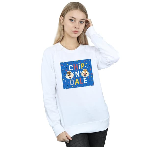 Disney Dam/Tjej Chip N Dale Blå Frame Sweatshirt