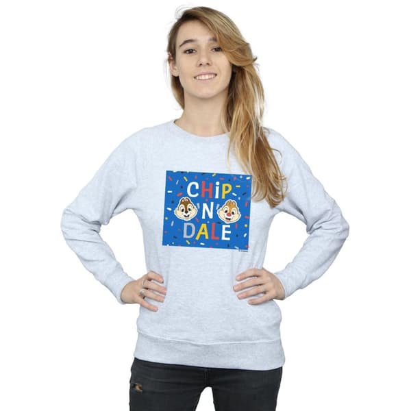 Disney Dam/Tjej Chip N Dale Blå Frame Sweatshirt