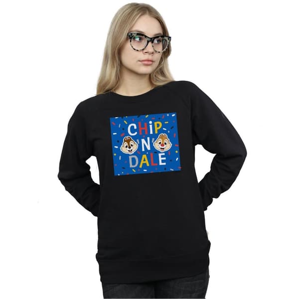 Disney Dam/Tjej Chip N Dale Blå Frame Sweatshirt